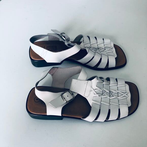 Faded Glory Y2K 90's Square Toe 'Belinda' SZ 8 Huarache Leather Sandal Fisherman - Picture 6 of 9